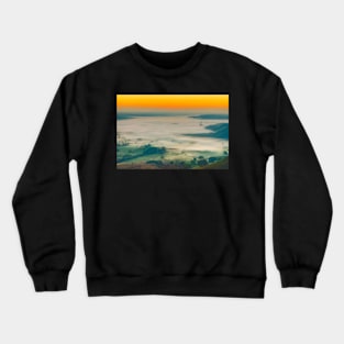 Misty Hope valley, Castleton, Derbyshire, UK Crewneck Sweatshirt